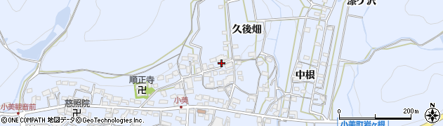 愛知県岡崎市小美町久後畑26周辺の地図