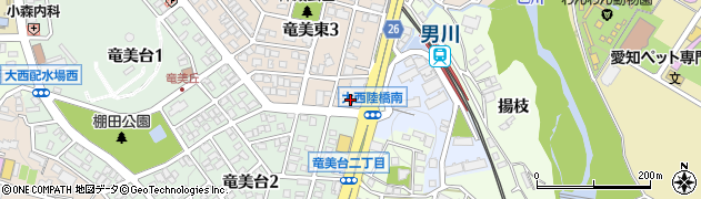 岡崎竜美丘郵便局 ＡＴＭ周辺の地図