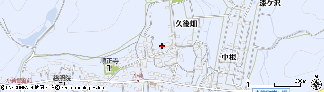 愛知県岡崎市小美町久後畑47周辺の地図