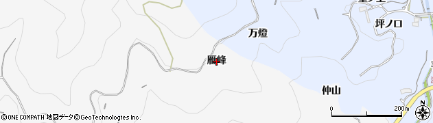 愛知県新城市須長雁峰周辺の地図