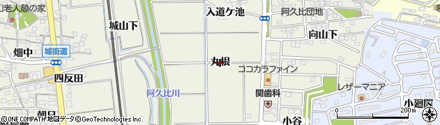 愛知県阿久比町（知多郡）卯坂（丸根）周辺の地図