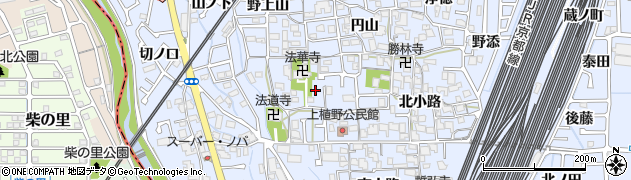 京都府向日市上植野町（西小路）周辺の地図