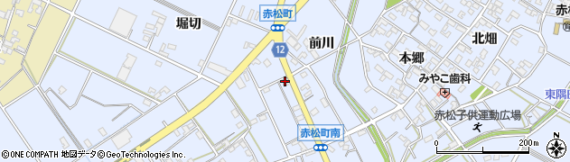 愛知県安城市赤松町的場77周辺の地図
