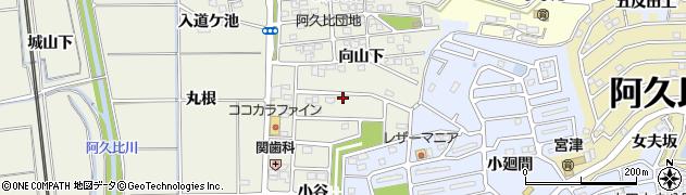 愛知県阿久比町（知多郡）卯坂（小曽ケ脇）周辺の地図