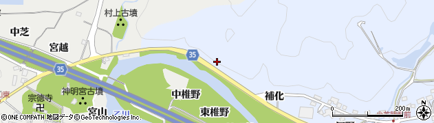 愛知県岡崎市小美町（補化）周辺の地図