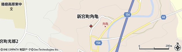 兵庫県たつの市新宮町角亀周辺の地図