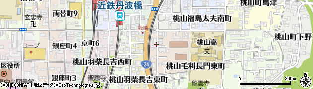 京都府京都市伏見区桃山毛利長門西町周辺の地図
