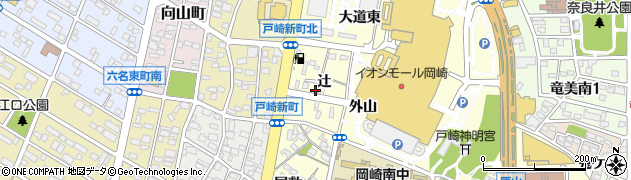愛知県岡崎市戸崎町辻31周辺の地図