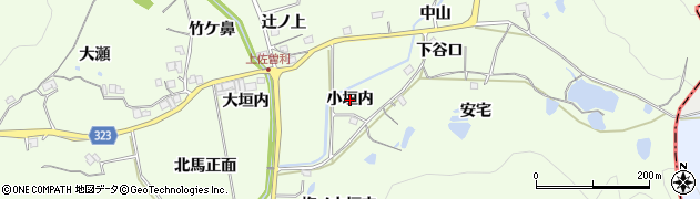 兵庫県宝塚市上佐曽利（小垣内）周辺の地図