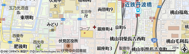 京都府京都市伏見区新町周辺の地図