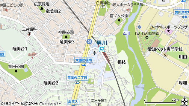 〒444-0872 愛知県岡崎市竜美新町の地図