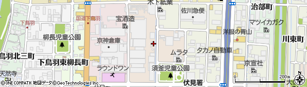 京都府京都市伏見区下鳥羽葭田町周辺の地図