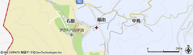 京都府宇治市東笠取（稲出）周辺の地図