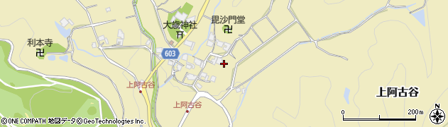 兵庫県猪名川町（川辺郡）上阿古谷（上垣内）周辺の地図