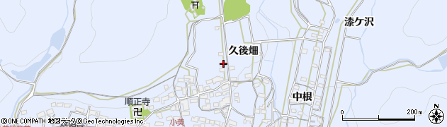 愛知県岡崎市小美町久後畑22周辺の地図