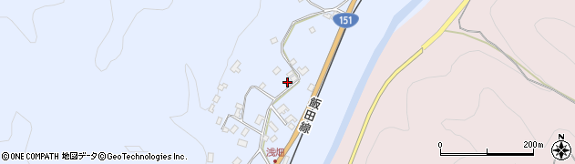 愛知県新城市富栄（中貝津）周辺の地図