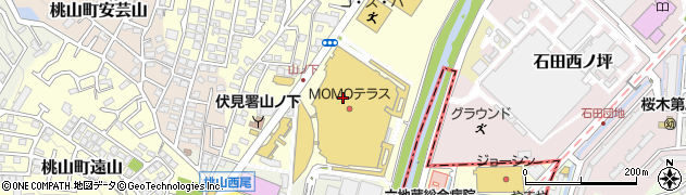 京都府京都市伏見区桃山町山ノ下周辺の地図