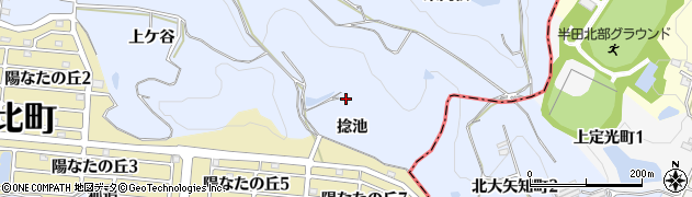 愛知県阿久比町（知多郡）板山（捻池）周辺の地図