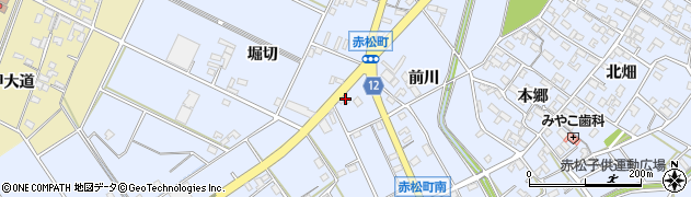 愛知県安城市赤松町的場74周辺の地図