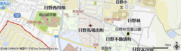 京都府京都市伏見区日野馬場出町周辺の地図