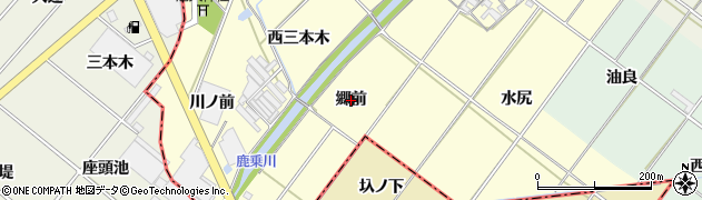 愛知県岡崎市島坂町（郷前）周辺の地図
