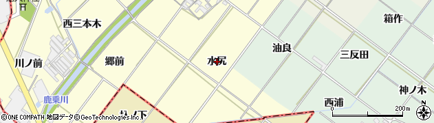 愛知県岡崎市島坂町（水尻）周辺の地図