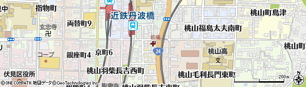 京都府京都市伏見区桃山羽柴長吉東町58周辺の地図