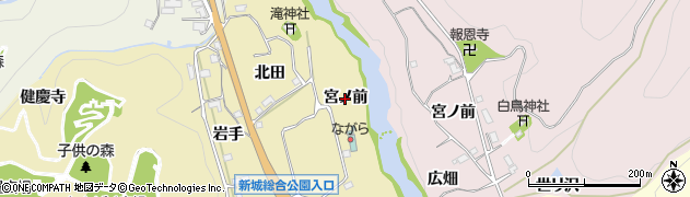 愛知県新城市大海（宮ノ前）周辺の地図