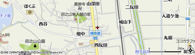 愛知県阿久比町（知多郡）卯坂（城街道）周辺の地図
