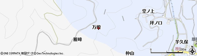 愛知県新城市浅谷（万燈）周辺の地図