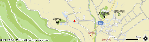兵庫県川辺郡猪名川町上阿古谷庵ノ下周辺の地図
