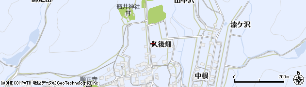愛知県岡崎市小美町久後畑70周辺の地図