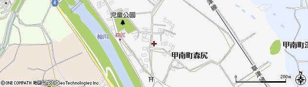 滋賀県甲賀市甲南町森尻周辺の地図