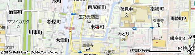 京都府京都市伏見区東堺町周辺の地図