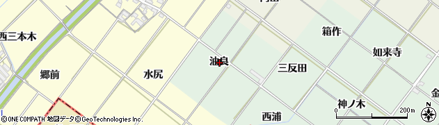 愛知県岡崎市下佐々木町油良周辺の地図