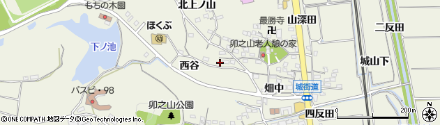 愛知県阿久比町（知多郡）卯坂（稲葉）周辺の地図