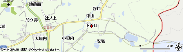 兵庫県宝塚市上佐曽利（下谷口）周辺の地図