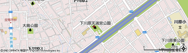 下川原天満宮公園周辺の地図