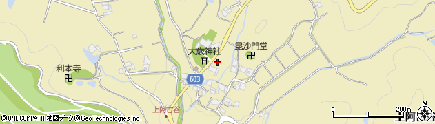 兵庫県猪名川町（川辺郡）上阿古谷（宮ノ脇）周辺の地図