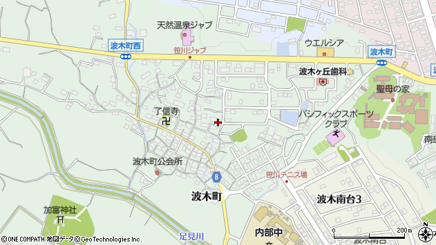 〒510-0961 三重県四日市市波木町の地図