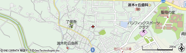 三重県四日市市波木町周辺の地図