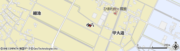 愛知県安城市福釜町（小六）周辺の地図