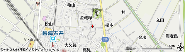 愛知県安城市古井町金蔵塚19周辺の地図