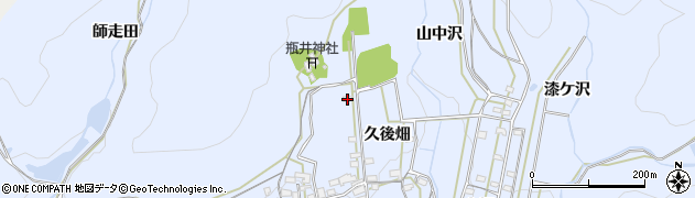 愛知県岡崎市小美町久後畑187周辺の地図
