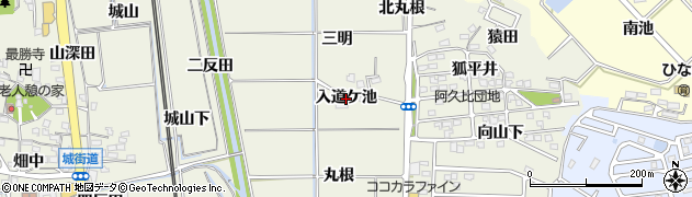 愛知県阿久比町（知多郡）卯坂（入道ケ池）周辺の地図