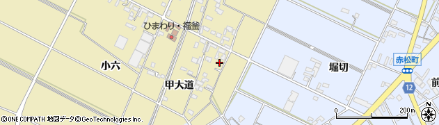 愛知県安城市福釜町甲大道22周辺の地図