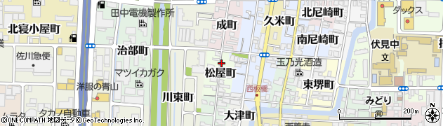 京都府京都市伏見区松屋町周辺の地図