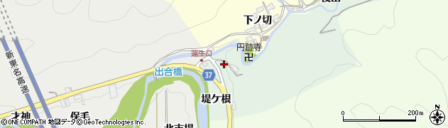 愛知県岡崎市切越町（堤ケ根）周辺の地図