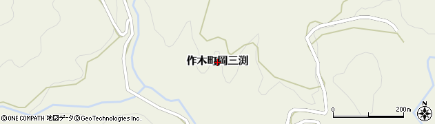 広島県三次市作木町岡三渕周辺の地図