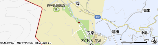 京都府宇治市西笠取周辺の地図